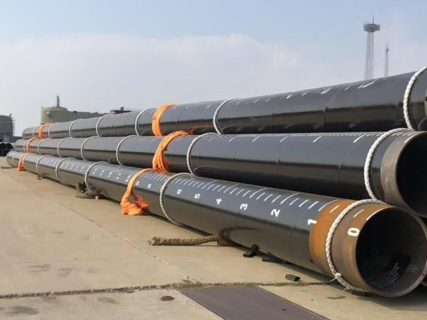 Coated and alloy steel pipe yard