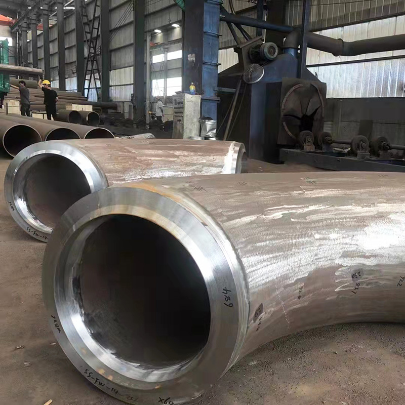 Large butt weld tee in workshop