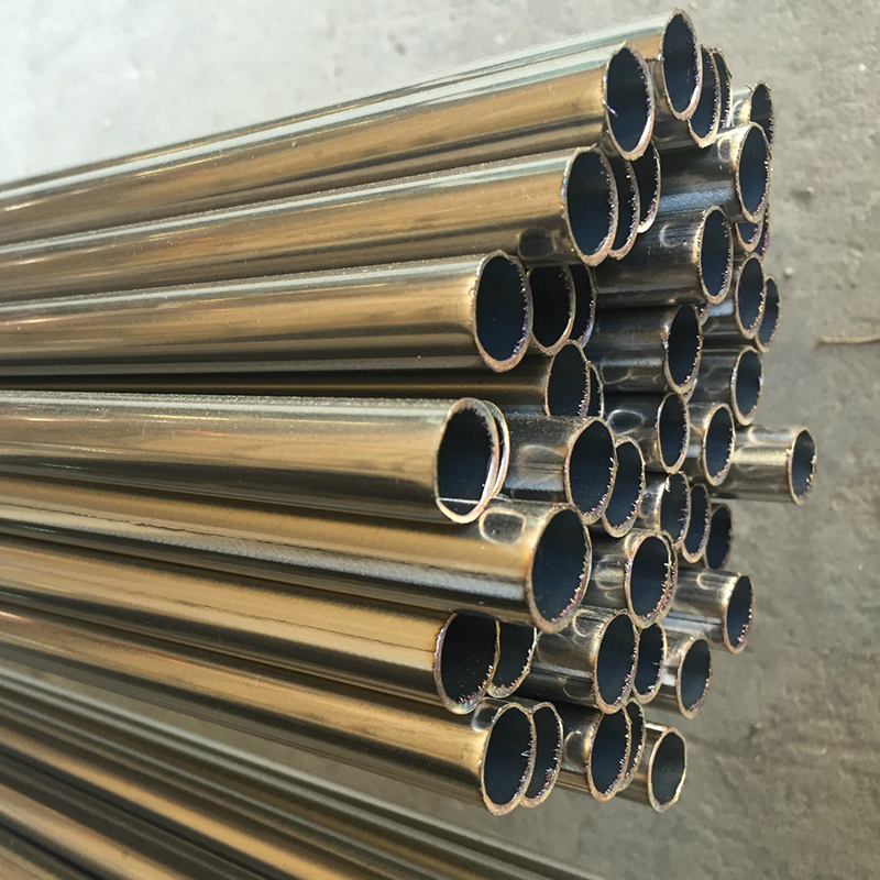 Duplex stainless pipe end close view