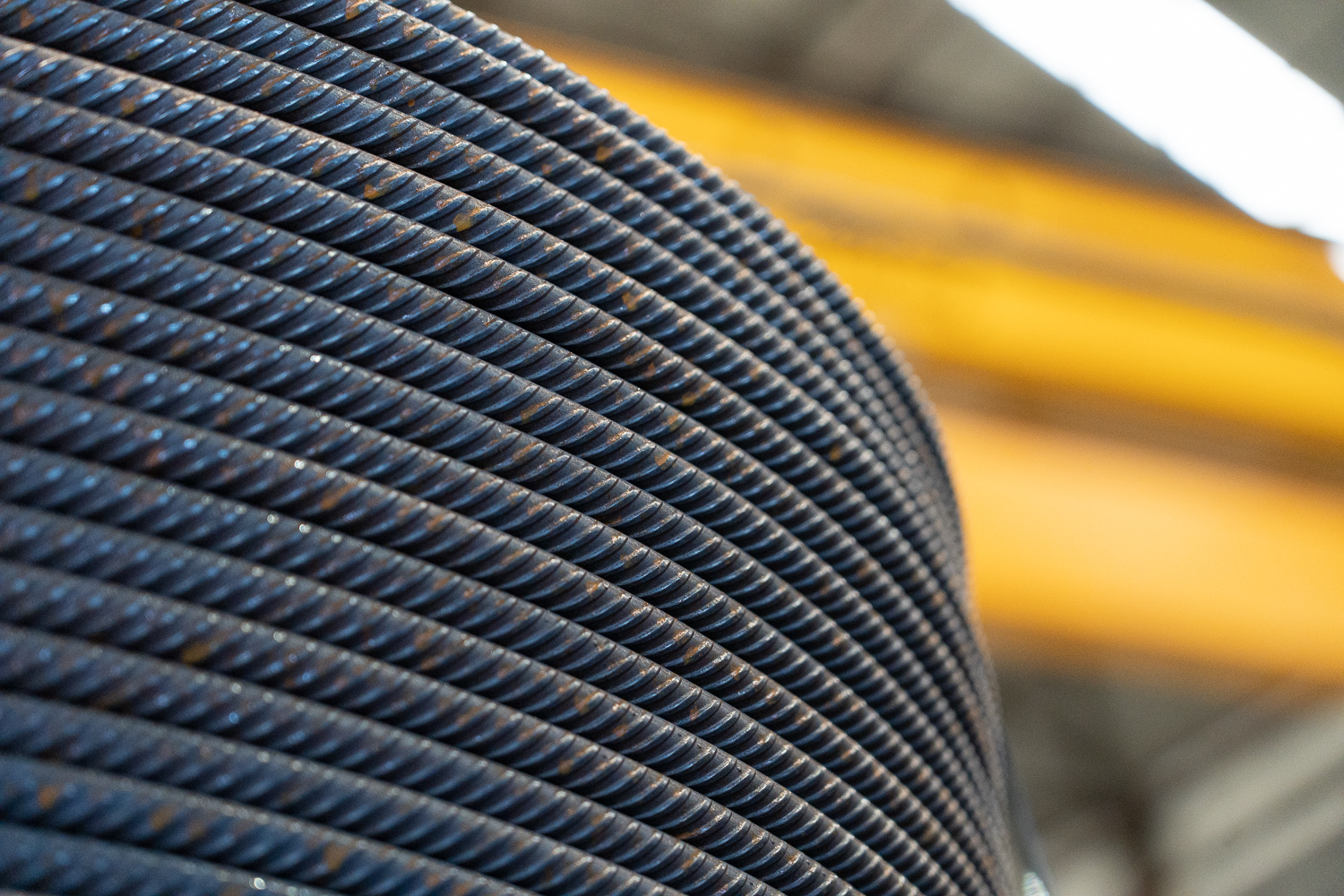 Rebar ribbed bar close stock
